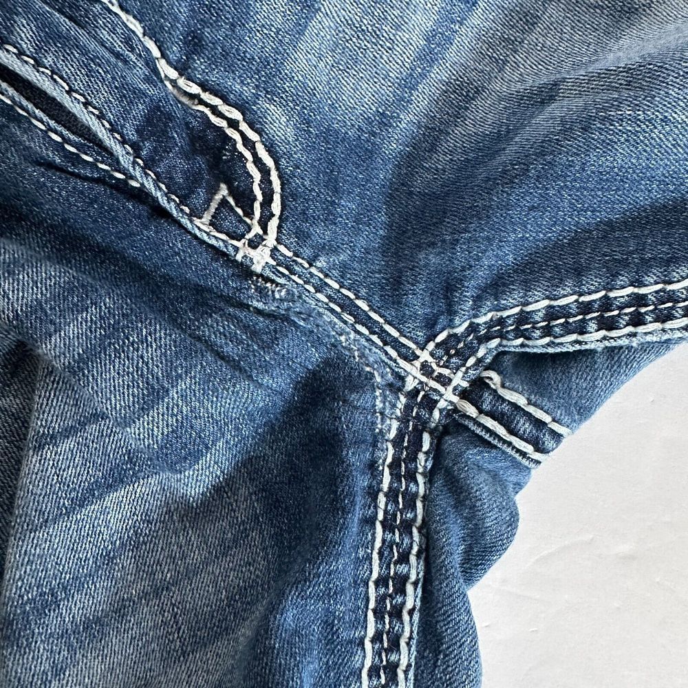 Rock Revival Betty Capri Jeans Womens‎ Size 27 Blue Ankle Bling Pockets - Picture 8 of 12